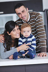 Image showing happy young family have fun  at home