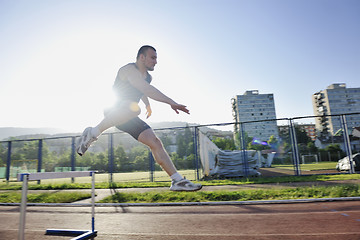 Image showing young athlete running