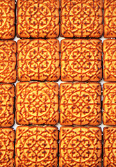 Image showing Sweet cookies as background 