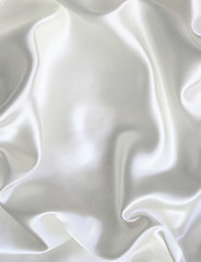 Image showing Smooth elegant white silk can use as wedding background 