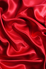 Image showing Smooth elegant red silk can use as background Smooth elegant red