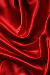 Image showing Smooth elegant red silk can use as background 