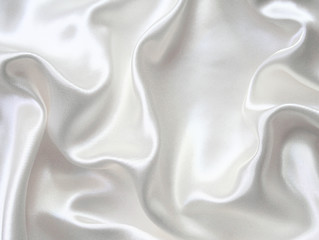 Image showing Smooth elegant white silk can use as wedding background 