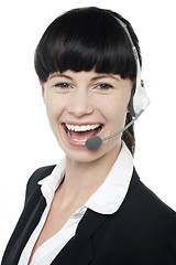 Image showing Close up portrait of customer service operator