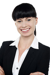 Image showing Image of young confident smiling businesswoman