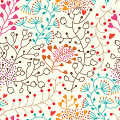 Image showing Foral seamless pattern in vector