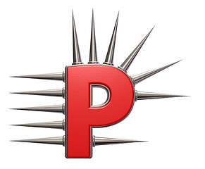 Image showing prickles letter