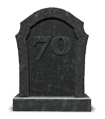 Image showing number seventy on gravestone