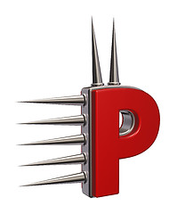 Image showing prickles letter