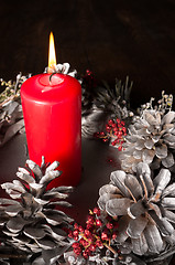 Image showing Christmas candle