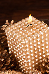 Image showing Elegant Christmas candle