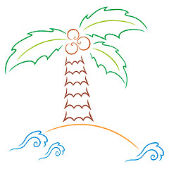 Image showing Palm at island
