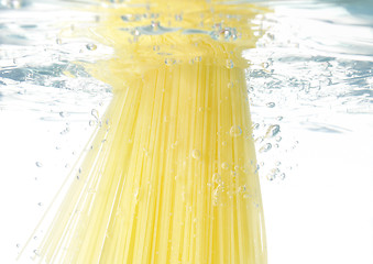 Image showing pasta cooking in water