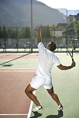 Image showing young man play tennis