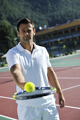 Image showing young man play tennis