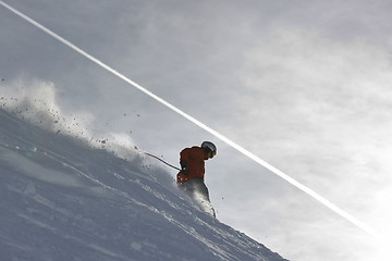 Image showing  skiing at winter season