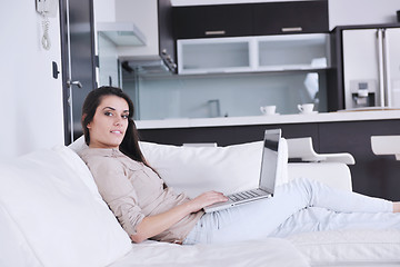 Image showing woman work on laptop at home