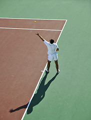 Image showing young man play tennis