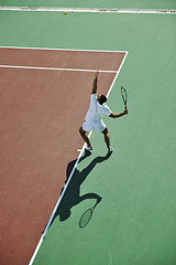 Image showing young man play tennis