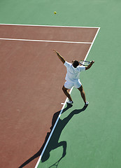 Image showing young man play tennis