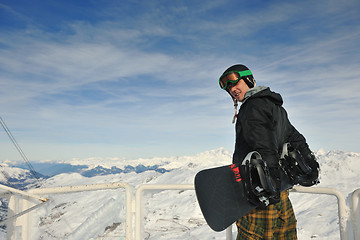 Image showing man winter snow ski