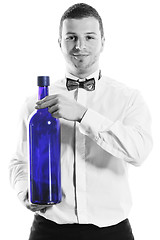 Image showing barman portrait isolated on white background