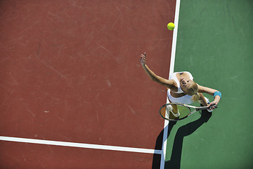 Image showing young woman play tennis 