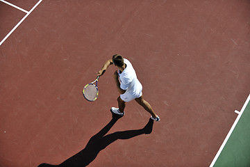 Image showing young man play tennis