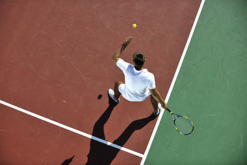 Image showing young man play tennis