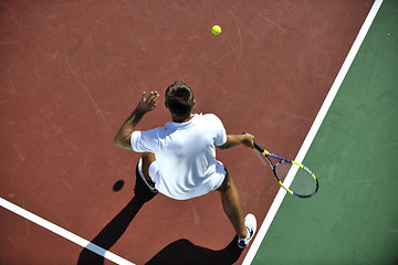 Image showing young man play tennis