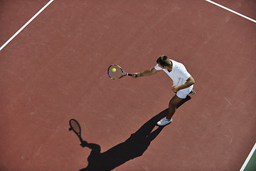 Image showing young man play tennis