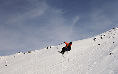 Image showing extreme freestyle ski jump