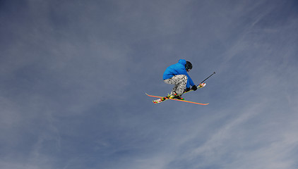 Image showing extreme freestyle ski jump