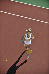 Image showing young woman play tennis