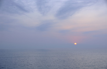 Image showing beach sunset