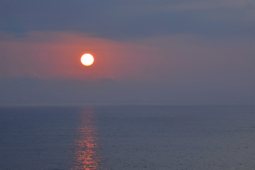Image showing beach sunset
