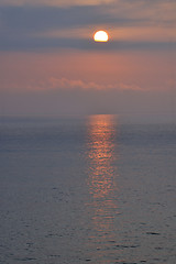 Image showing beach sunset