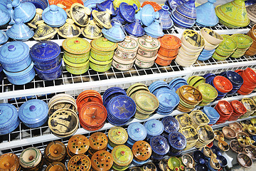 Image showing africa and tunis colorful ceramics