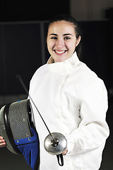 Image showing sword sport athlete portrait at training