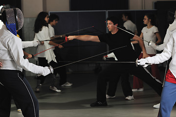 Image showing sword sport athlete portrait at training