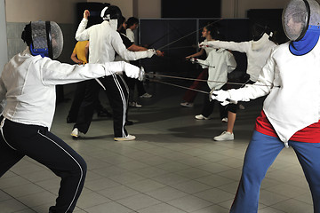 Image showing sword sport athlete portrait at training