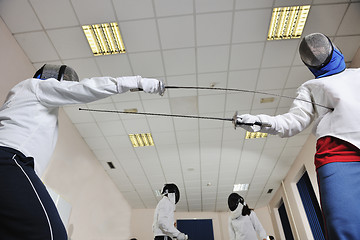 Image showing sword sport athlete portrait at training