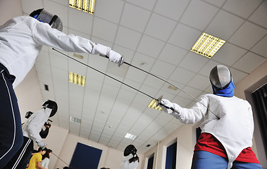 Image showing sword sport athlete portrait at training