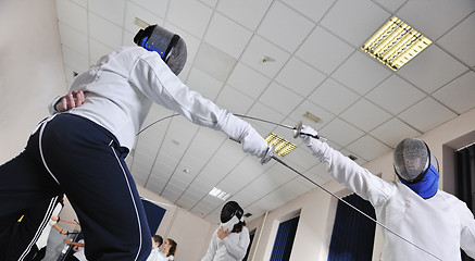 Image showing sword sport athlete portrait at training