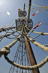 Image showing pirate boat ship on sea