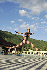 Image showing woman relax on swimming pool