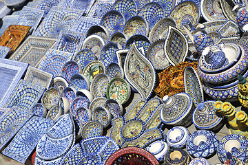 Image showing africa and tunis colorful ceramics