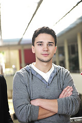 Image showing student male portrait at campus