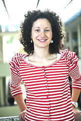 Image showing student girl portrait at university campus 