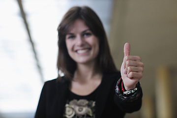 Image showing student girl portrait at university campus 